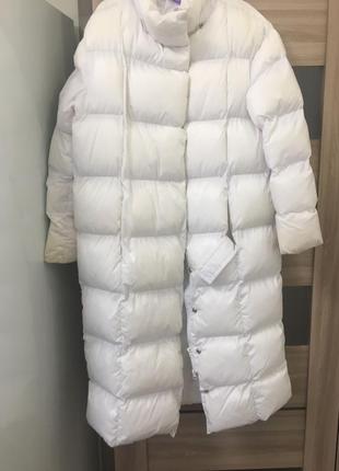 Длинная зимняя куртка стеганая пуховик длинный куртка зимняя зимняя дутка пальто зимнее стеганое4 фото