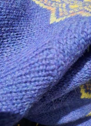Шотландский стильный свитер 3d вязка скандинавия принт vintage6 фото