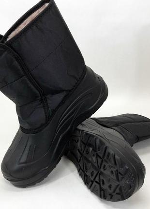 Сапоги мужские дутики утепленные. размер 44, резиновые сапоги для прогулок. цвет: черный6 фото