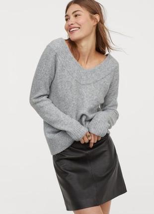Джемпер светер женский с широкой горловиной1 фото