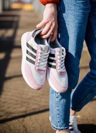 Кросівки adidas iniki runner pink core black/white кроссови1 фото