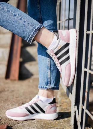 Кросівки adidas iniki runner pink core black/white кроссови2 фото