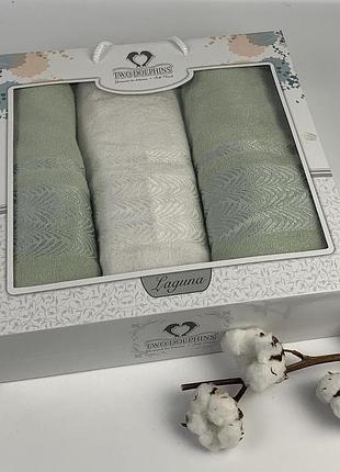 Набір рушників two dolphins 3 шт laguna a.yesil(a217)