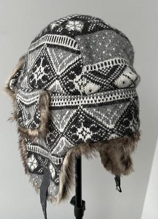 Hm winterhat шапка шляпа оригинал зимняя тепла мех интересный красивый стеганый с подкладкой утепленная2 фото