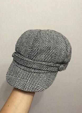 Женская шляпа шляпка кеп кепка тапочки в клетку шляпа3 фото