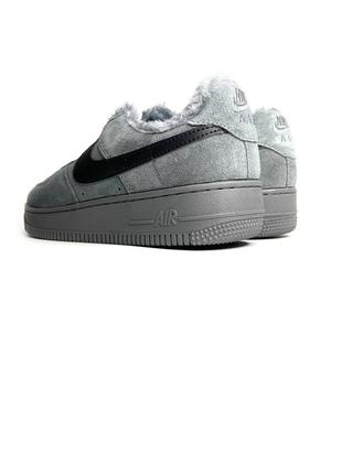 Nike air force 1 (сірі) кросівки7 фото