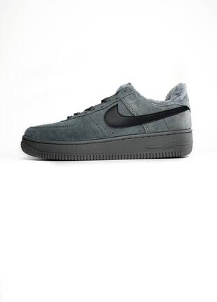 Nike air force 1 (сірі) кросівки3 фото