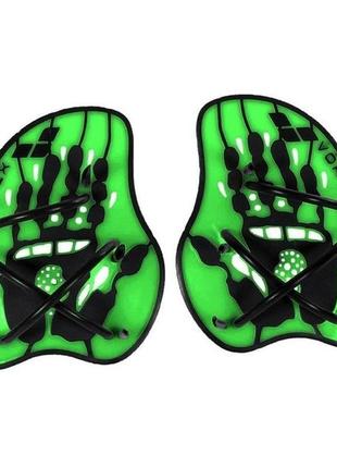 Лопатки для плавания arena vortex evolution hand paddle зеленый уни m 95232-065