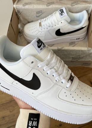 Демісезон кросівки nike air force 1 white black 2