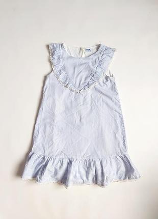 Платье девчачья mayoral голубое в полоску на 12 лет