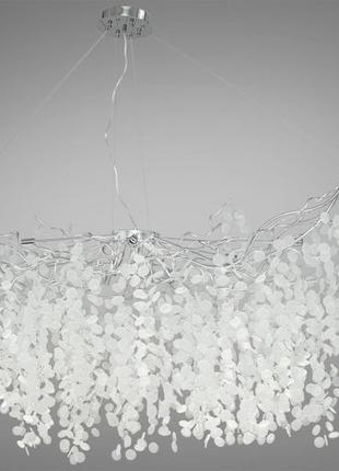 Кришталева сучасна люстра "венеція" на 15 ламп g9 хром 627/1500x700hr