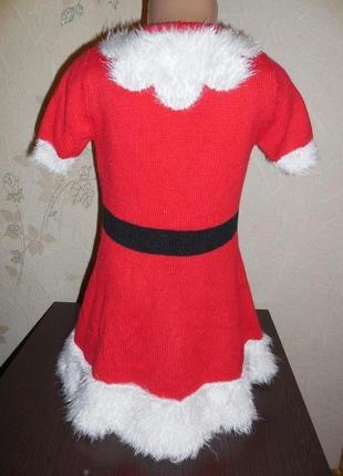 Новогоднее платье *primark* вязочка, 5-6 лет (116 см)2 фото