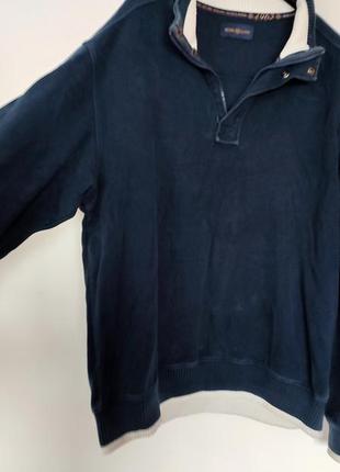 Мужская кофта henri lloyd теплая вельветовая велюровая темно мойка черная брендовая фирменная