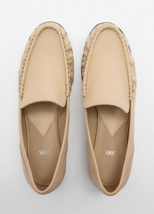 Натуральная кожа лоферы zara 37, 38, 39