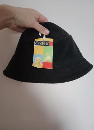 Флісова панама шапка дитяча  чорна розмір 53 см