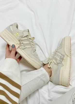 Демісезон жіночі кросівки adidas forum beige2 фото