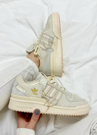 Демісезон жіночі кросівки adidas forum beige5 фото