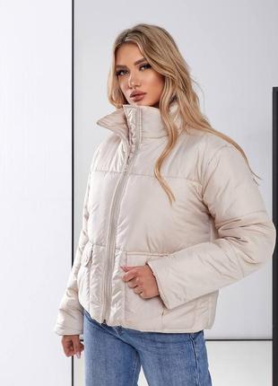 Жіноча коротка зимова стьобана куртка тепла,женская зимняя короткая стёганая тёплая куртка5 фото