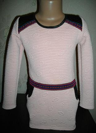 Платье- туника плотненький полиестер, 5 лет (110 см)