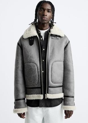 Мужская дубленка zara