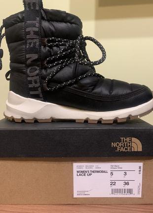 Оригинальные ботинки the north face thermoball lace-up tnf black