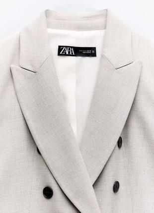 Довгий приталений блейзер zara4 фото