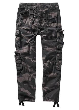 Штаны карго мужские brandit pure slim fit darkcamo камуфляжные брюки карго брендит (s)2 фото