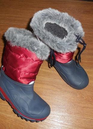 Сапоги деми-еврозима, внутри мех, низ резиновые, р. 33 (21.5 см)