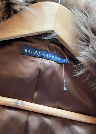 Ralph lauren твидовая кожаная куртка6 фото
