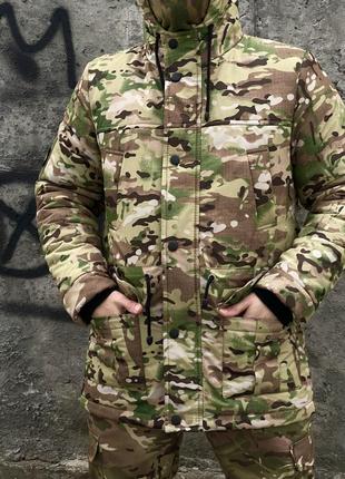 Куртка тактическая камуфляжная мультикам , парка зимняя мужская мультикам6 фото