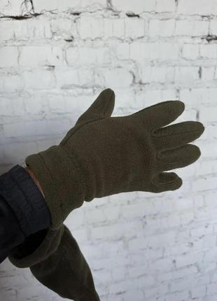 Рукавиці тактичні на флісі хакі. рукавиці військові утеплені зимові3 фото