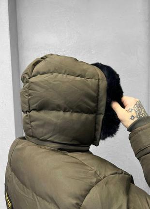 Зимняя куртка canada goose олива вт 7514 (к1 9-02)9 фото