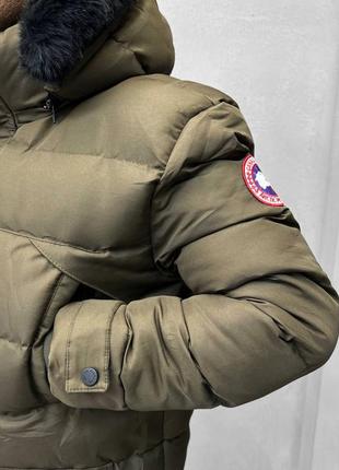 Зимняя куртка canada goose олива вт 7514 (к1 9-02)6 фото
