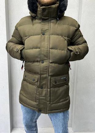 Зимняя куртка canada goose олива вт 7514 (к1 9-02)3 фото