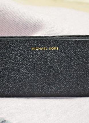 Michael kors кошелек-картхолдер черный, натуральная кожа4 фото