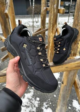 Чоловічі термо кросівки чорні columbia (gore tex) (omni-tech)