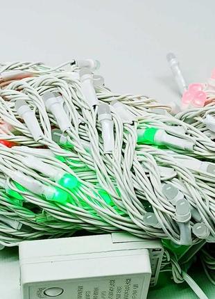Гірлянда shantou штора-водоспад 300 led ламп 3*2 м кольорова 098487