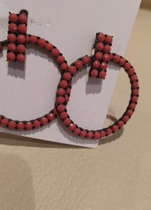 Ультрамодні коралові сережки кільця