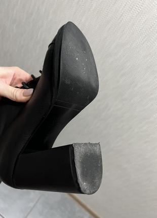 Ботфорты на каблуке со шнуровкой спереди кожа натуральная2 фото