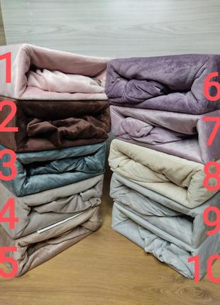 Велюрова простинь на резинці з наволочками