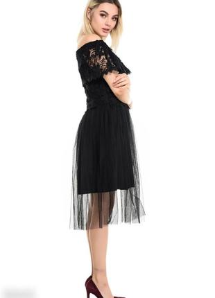 Черное платье с фатином2 фото