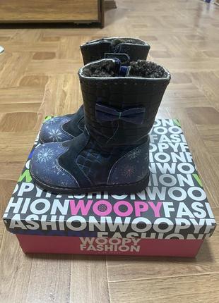 Зимние сапоги, сапожки р.24 натуральный мех woody fashion р.24 б/у4 фото