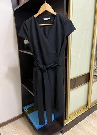Платье 👗 черное элегантное нарядное классное стильное модное на запах практичное