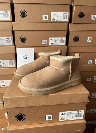 Женские угги угги угги сапоги ботинки ботинки ugg ultra mini beige sand