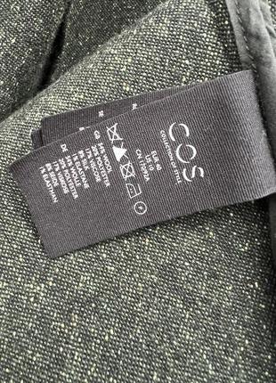 Cos оригинальное эксклюзивное теплое платье шерсть шелк вискоза зеленый 40р.6 фото