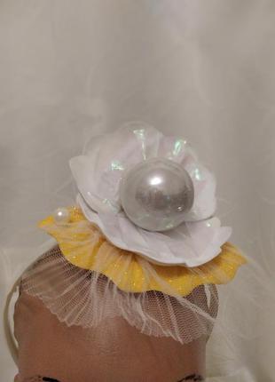 Ободок жемчужина бусина бусинка жемчужинка к праздничному костюму обруч бусинка