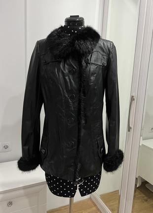 Шкіряна курточка з утеплювачем grande pelle