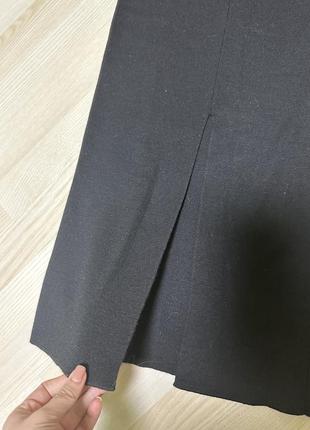Трендовая трикотажная юбка миди, макси вязаная с разрезом3 фото