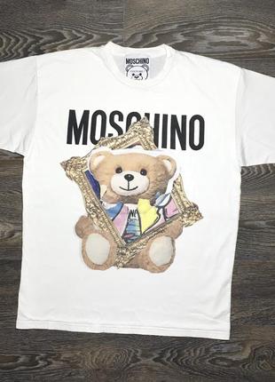 Футболка moschino teddy frame1 фото