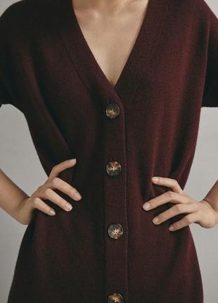 Вовняна сукня-светр на гудзиках massimo dutti2 фото